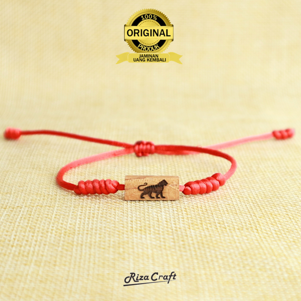 Gelang Tali Merah Pria Wanita Serut Shio Sio Tikus Kerbau Macan Kelinci Naga Ular Kuda Kambing Monye