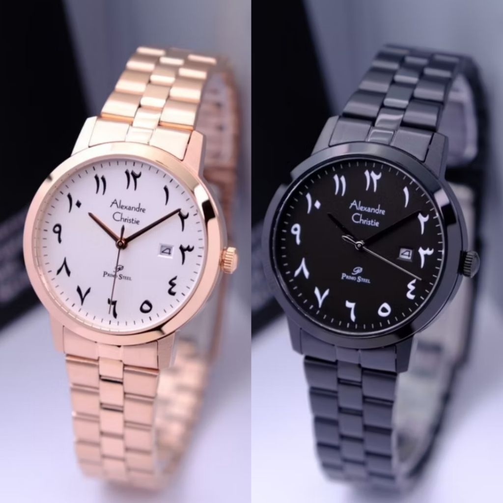 JAM TANGAN WANITA ALEXANDRE CHRISTIE AC1007/AC 1007 NUMBER ARABIC ORIGINAL