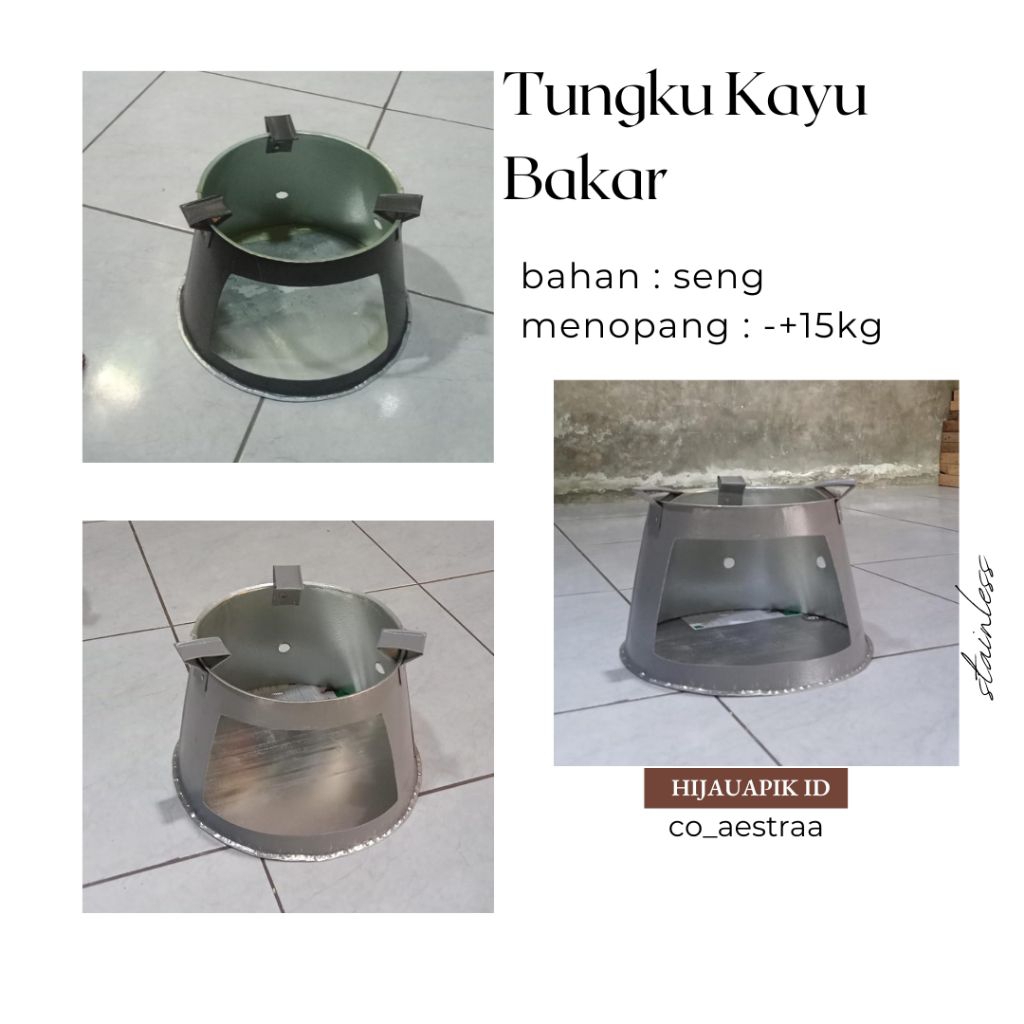 Tungku Kayu Bakar Bahan Seng/Tungku Kayu/Kompor Tradisional/Bakaran