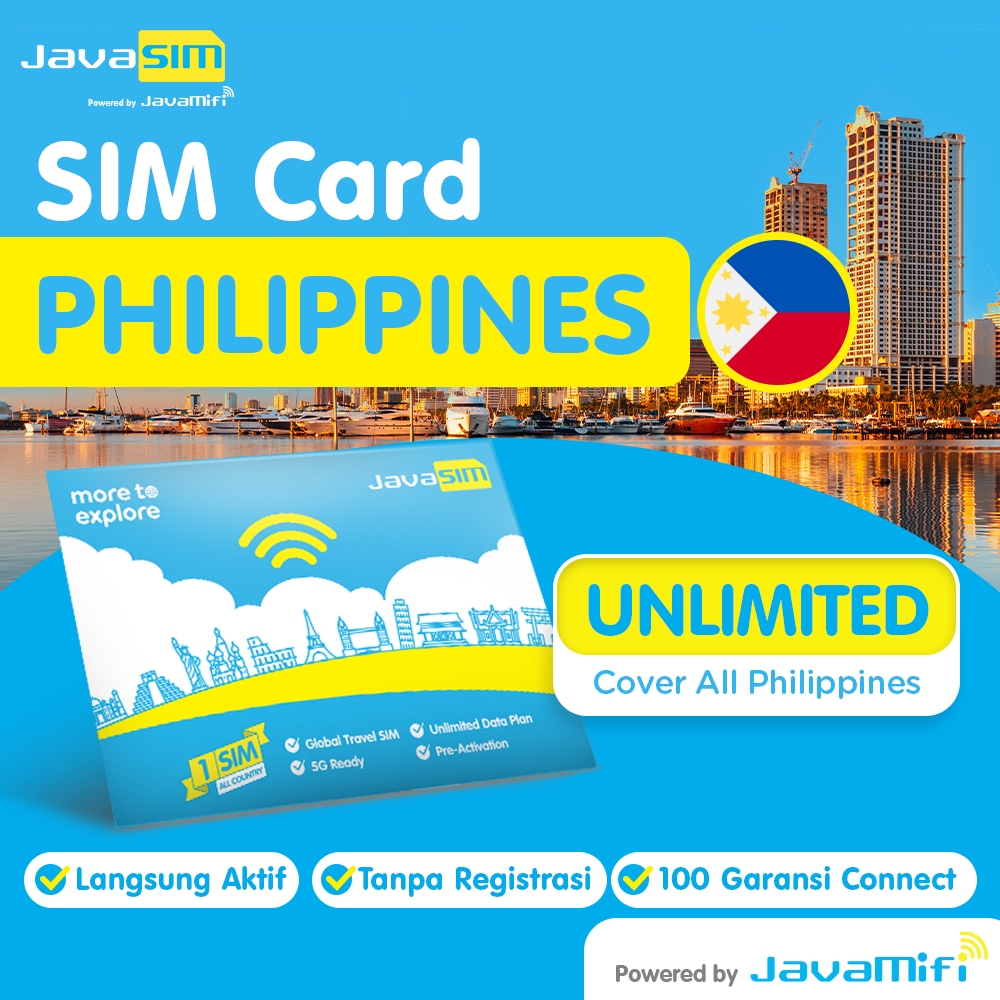 JavaMifi SIM Card PHILIPPINES Unlimited Quota 15-20 HARI