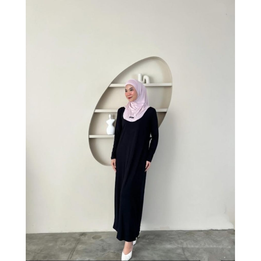 Inner Dress Lengan Panjang Manset Gamis Lengan Panjang Bahan Kaos Rayon Manset Gamis Polos