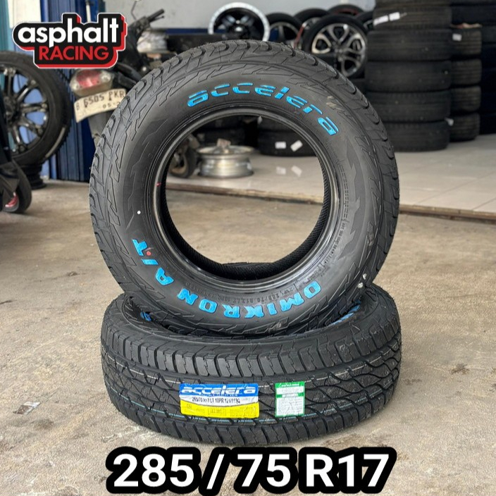 Ban Mobil Semi Offroad Ukuran 285 75 R17 Merek ACCELERA Omikron A/T OWL II Ban List Putih 285/75 R17