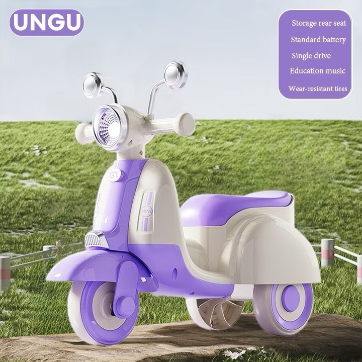 Motor Dorong Anak,Dengan Lampu & Musik , mainan anak vespa dorong,1-5 Tahun