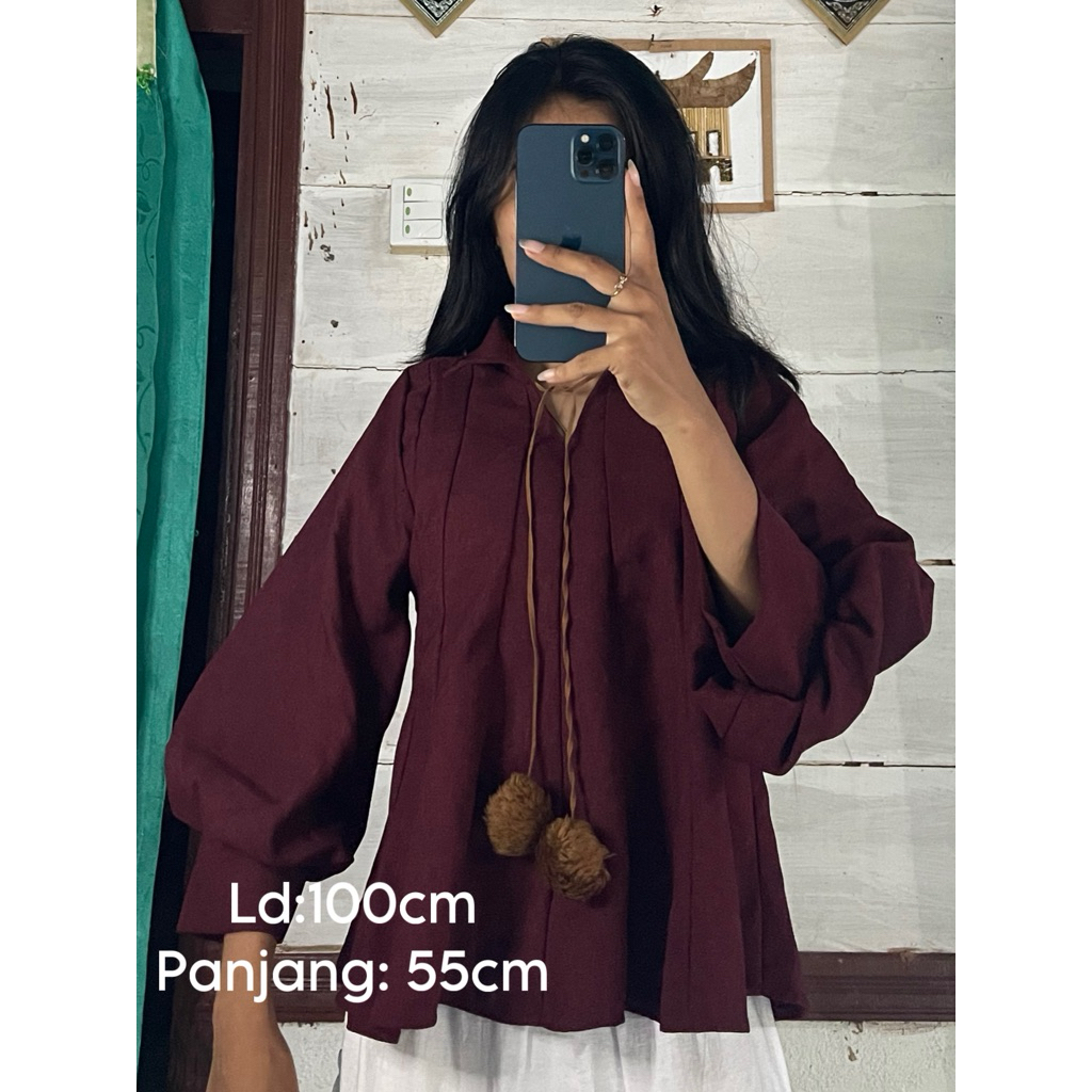 Baju Blouse lengan balon
