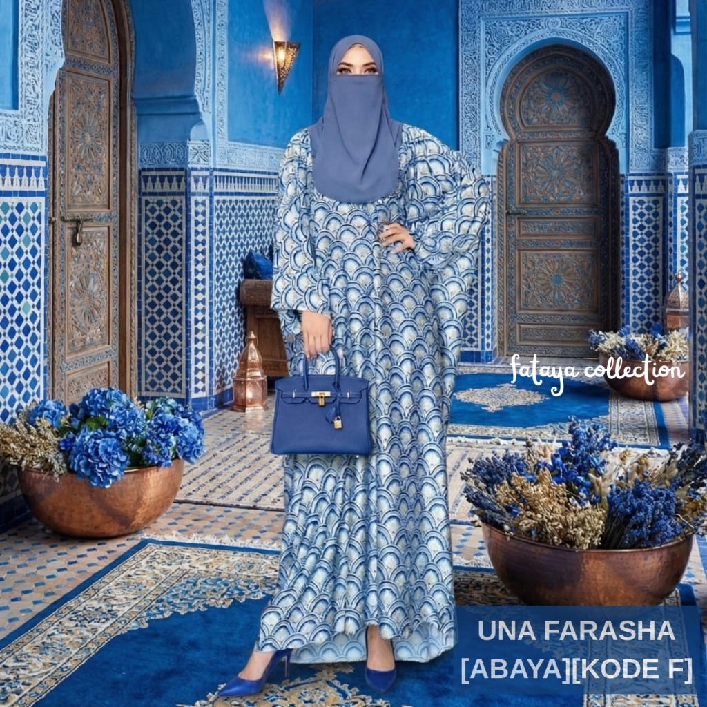 Fataya Collection UNA Abaya Farasha Series - Kain Silk Premium