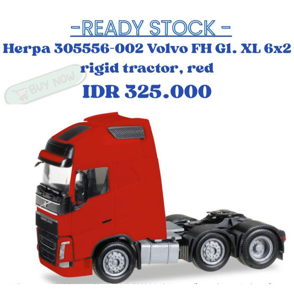 Herpa 305556-002 Volvo FH Gl. XL 6x2 rigid tractor, red. 1:87 HO