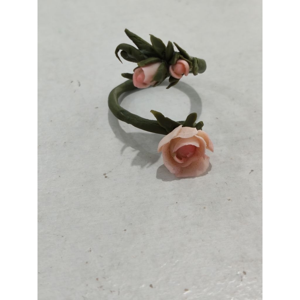 cincin clay bunga vintage