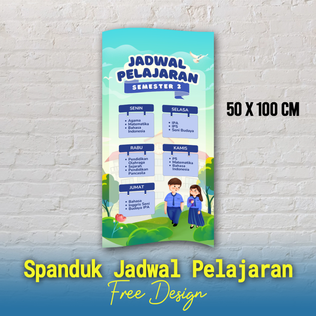 Spanduk Jadwal Piket Kelas, Spanduk Jadwal Piket, Spanduk Sekolah, Spanduk Jadwal Piket Siswa, Spand