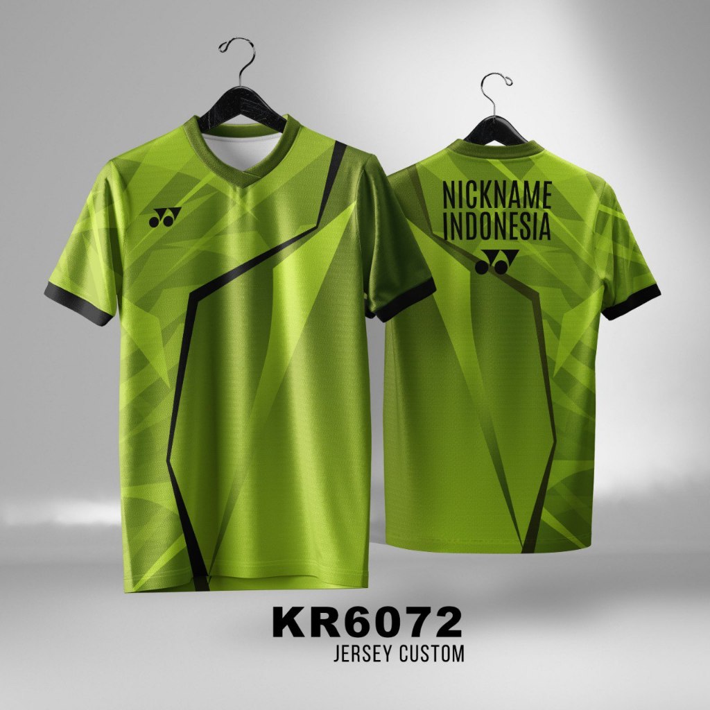 Jersey Badminton Bulutangkis Yonex Custom Nama Unisex