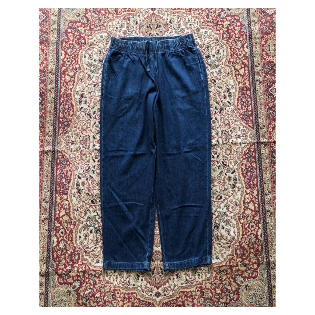 Celana gu denim chef relaxed pants Gu japan Vintage denim HH331