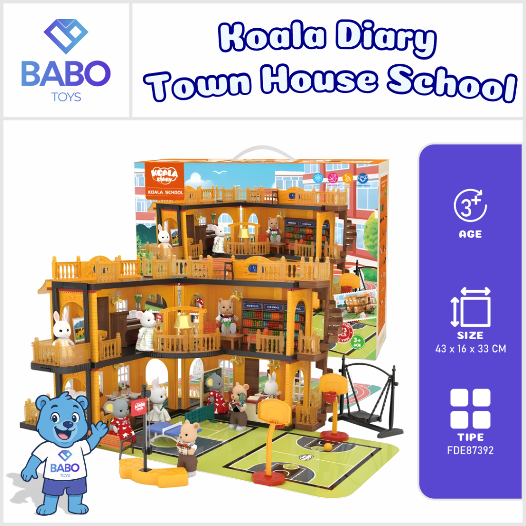 TERBARU koala diary town house school Mainan Rumah Anak Mainan Edukasi Anak set mainan rumah2an pret