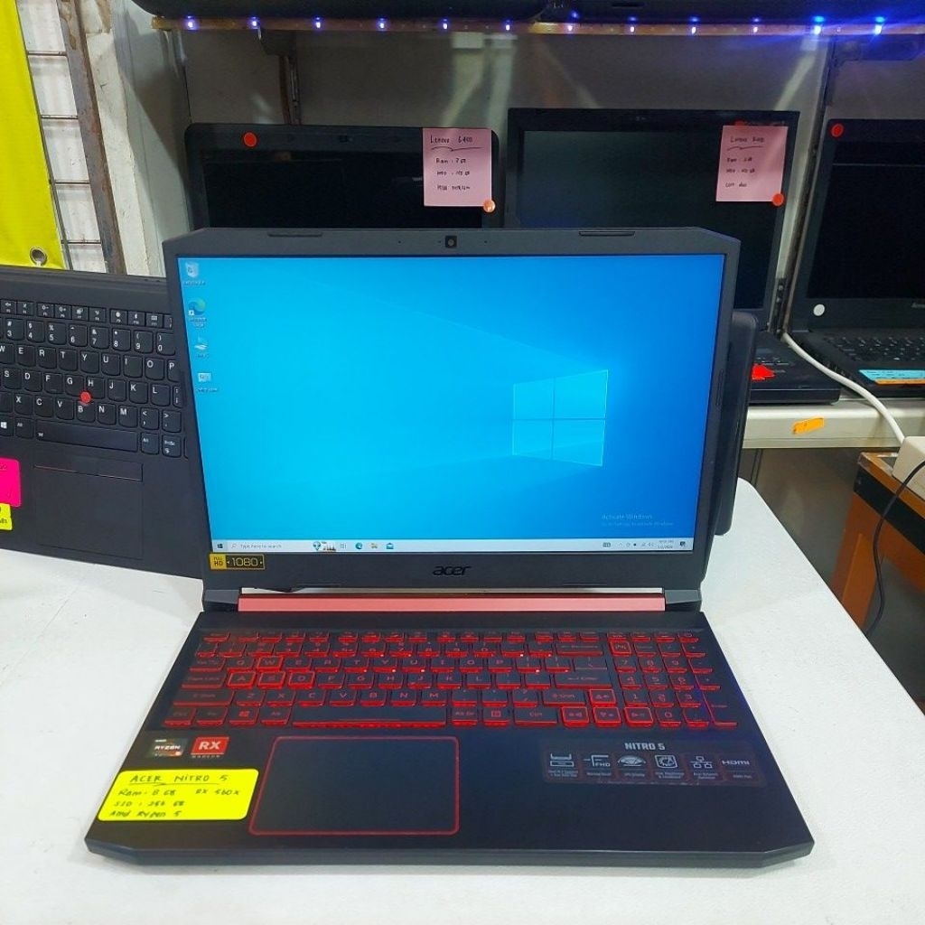 Laptop Acer Nitro 5 AN515-43 AMD RYZEN 5 3550H with radeon Vega Mobile Gfx Ram 8gb ssd 256gb Radeon 