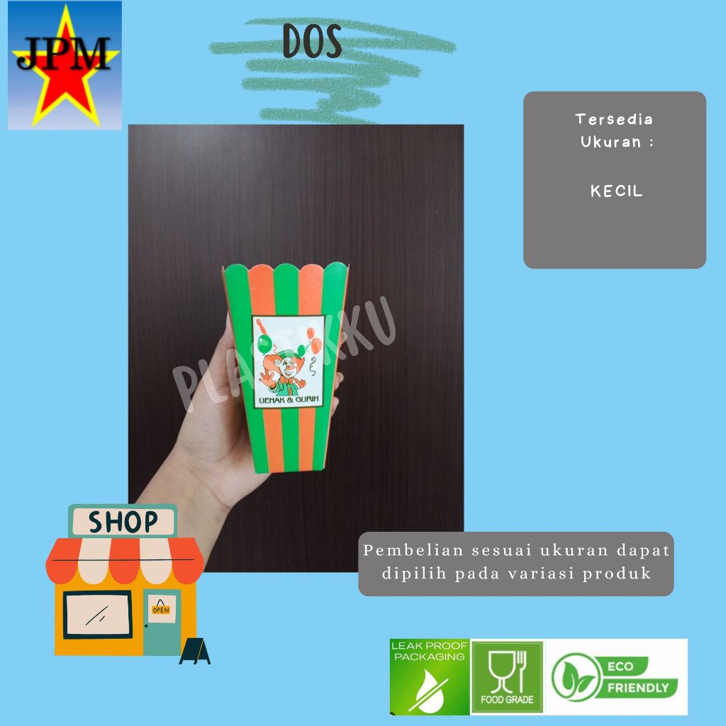 Dos Pop Corn / Dus Pop Corn / Kotak Pop Corn / Tempat Pop Corn /
