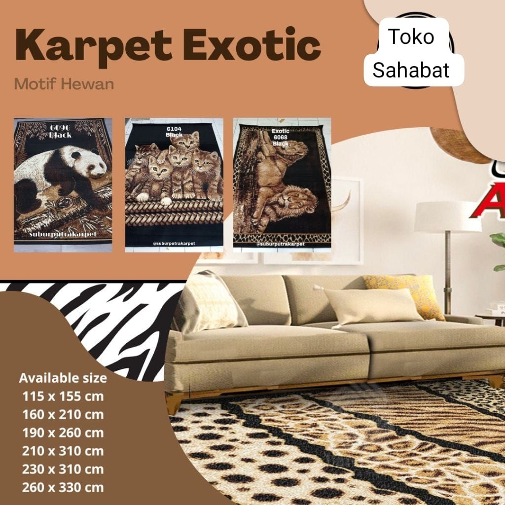 Karpet kambal excotic, karpet permadani made in universal carpet