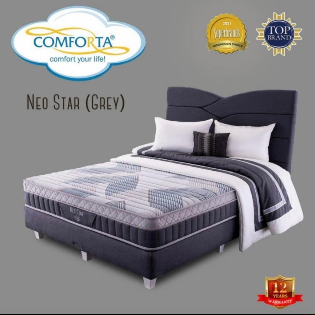 comforta neo star 90 120 160 180 200 kasur spring bed full set komplit