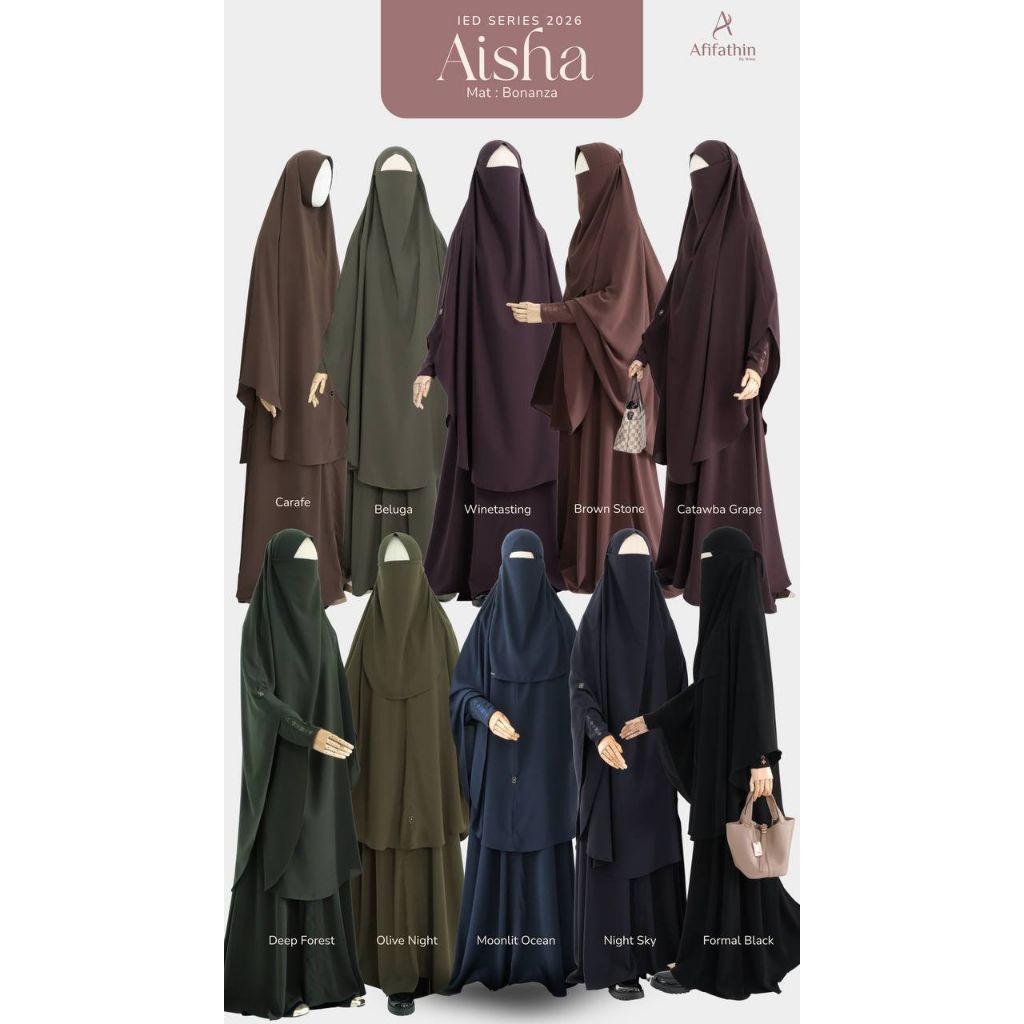 [AFIFATHIN] ABAYA AISHA | IED SERIES AFIFATHIN TERBARU | GAMIS SARIMBIT