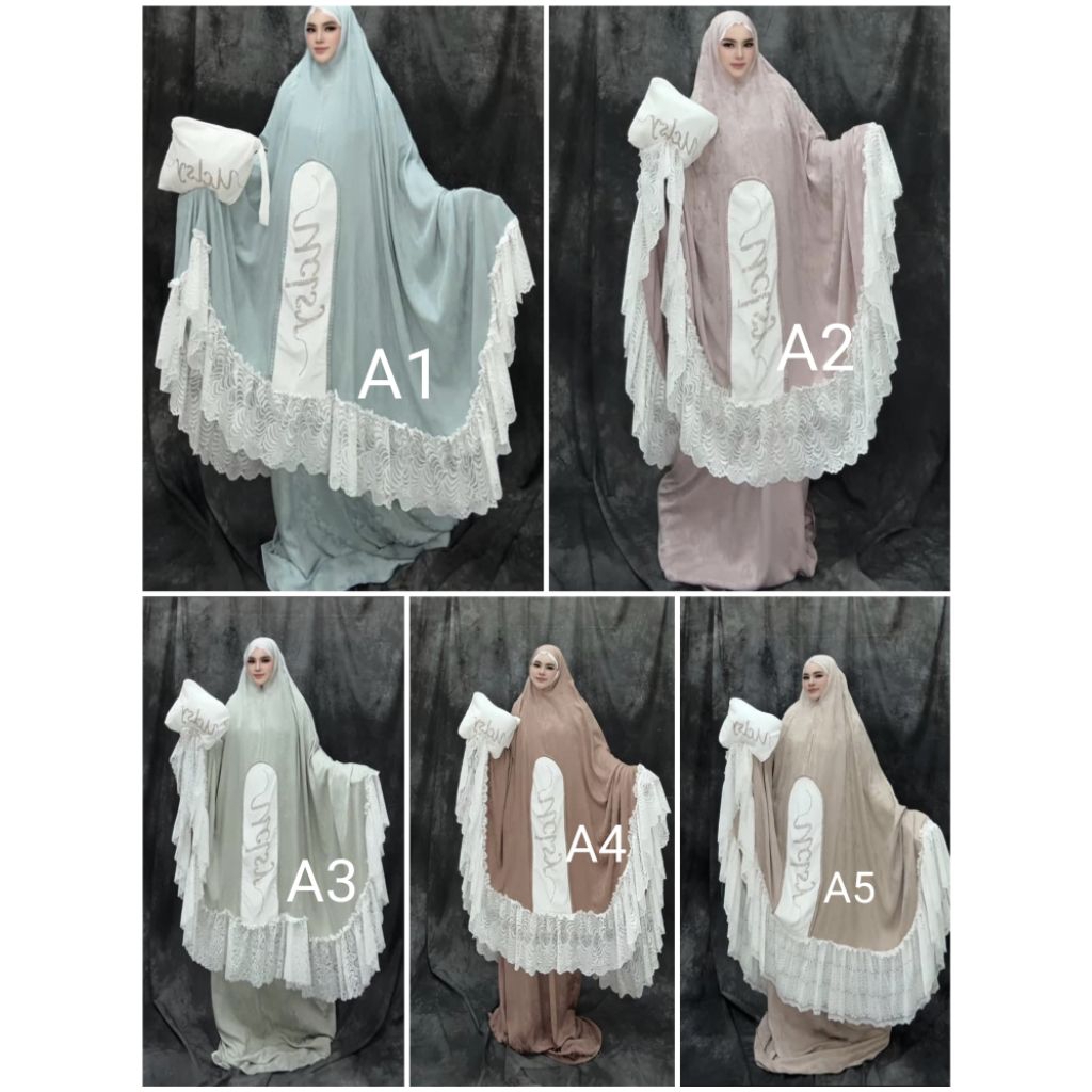 mukenah lebaran ucel azizil dwina rafanda alqiblat premium