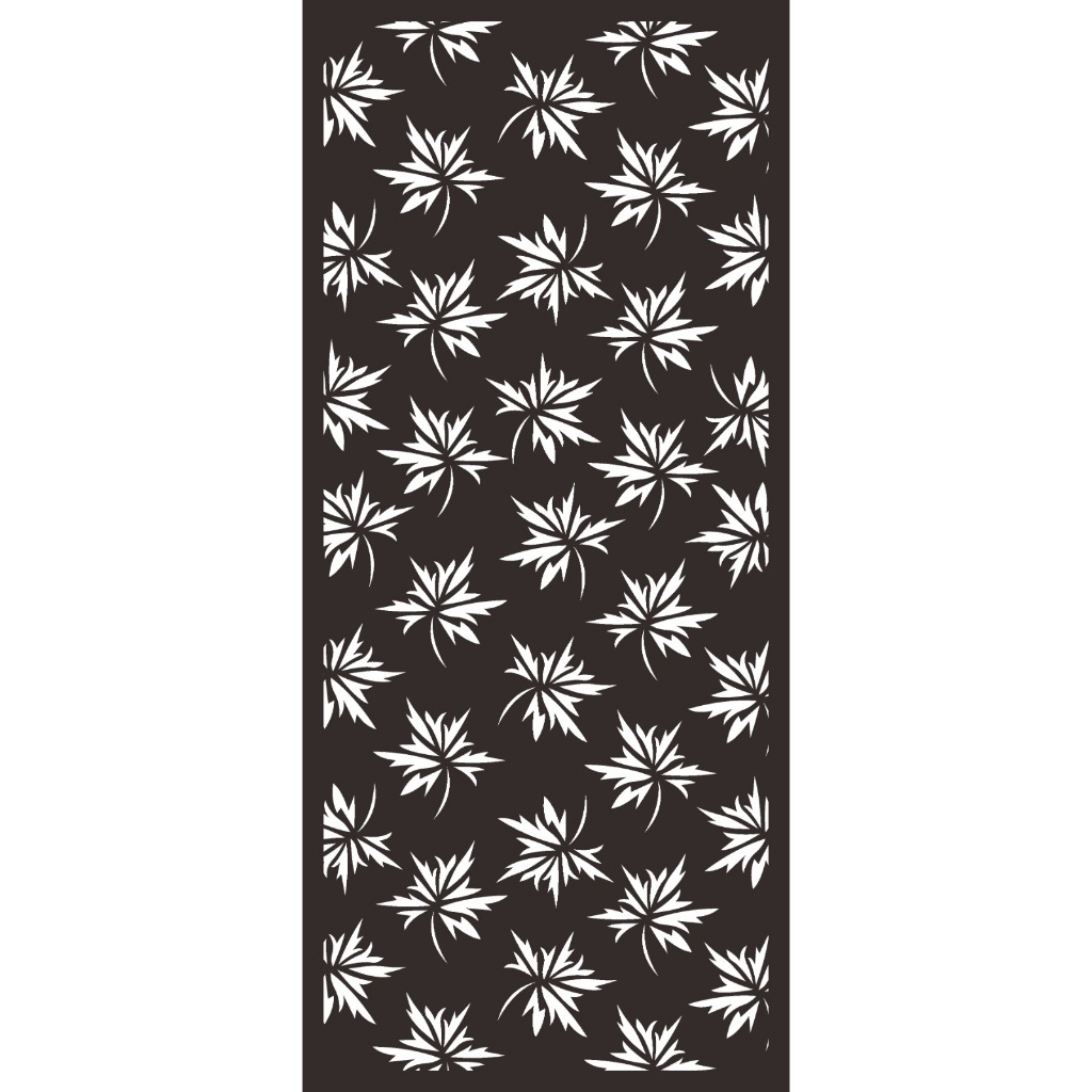 KRAWANGAN PLAT BESI PAGAR CUTTING LASER MOTIF DAUN CUSTOM UKURAN