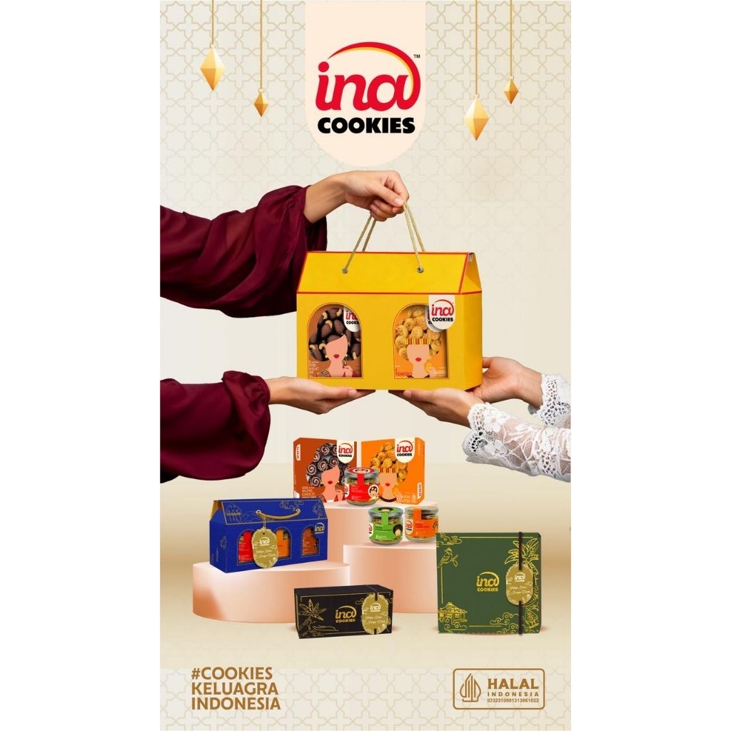 Hampers Parcel Ina Cookies Paket Roti Kering Kue Lebaran Gable Jar