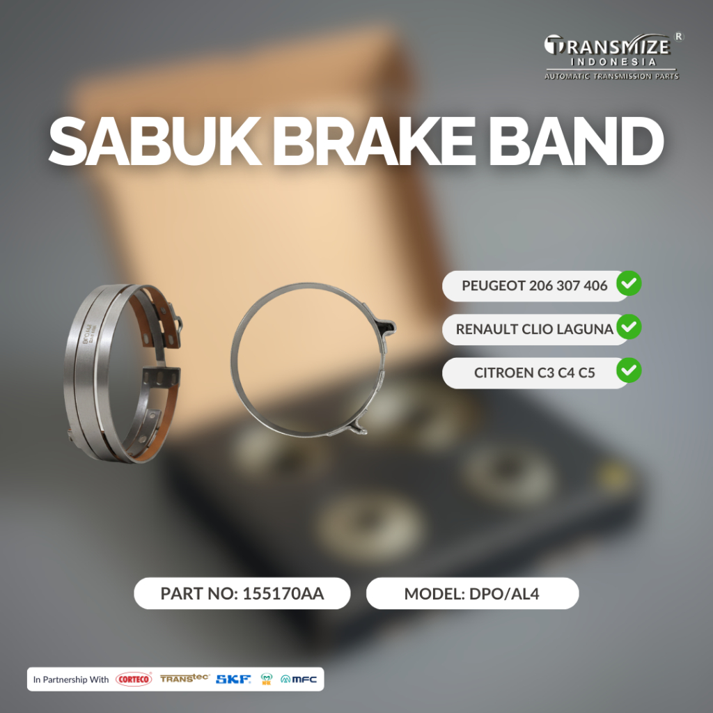 SABUK BRAKE BAND 155170AA DPO/AL4 | PEUGEOT 206 307 406 | SPAREPART TRANSMISI