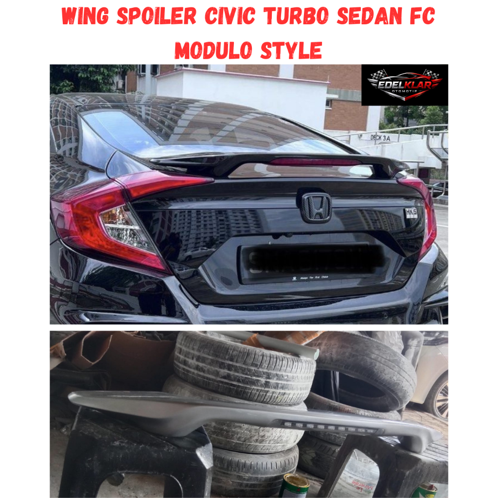 wing spoiler civic turbo sedan civic FC 2016-2021 MDLO style