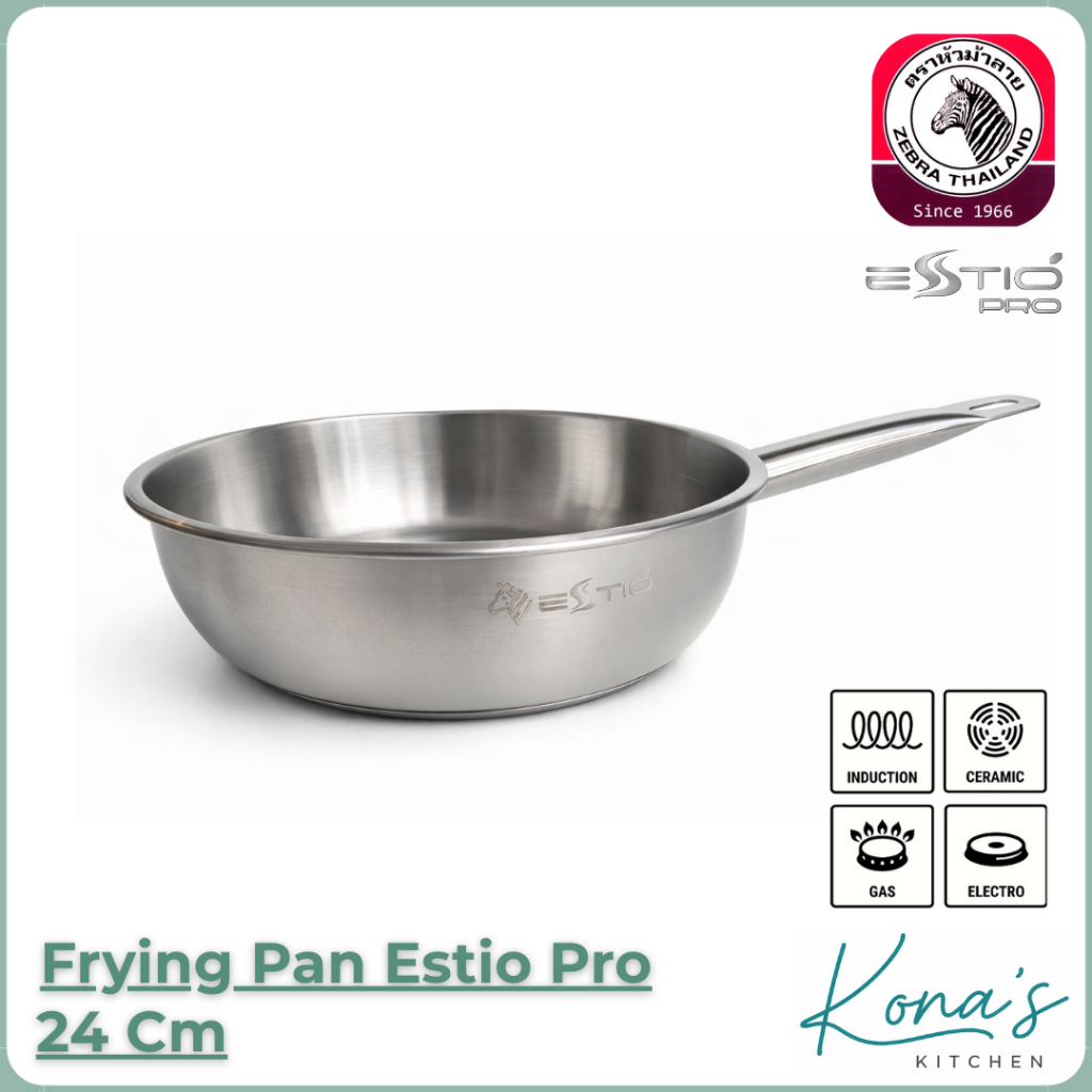 Zebra Frying Pan Estio Pro 24 Cm (175091) / Panci Masak Stainless Steel