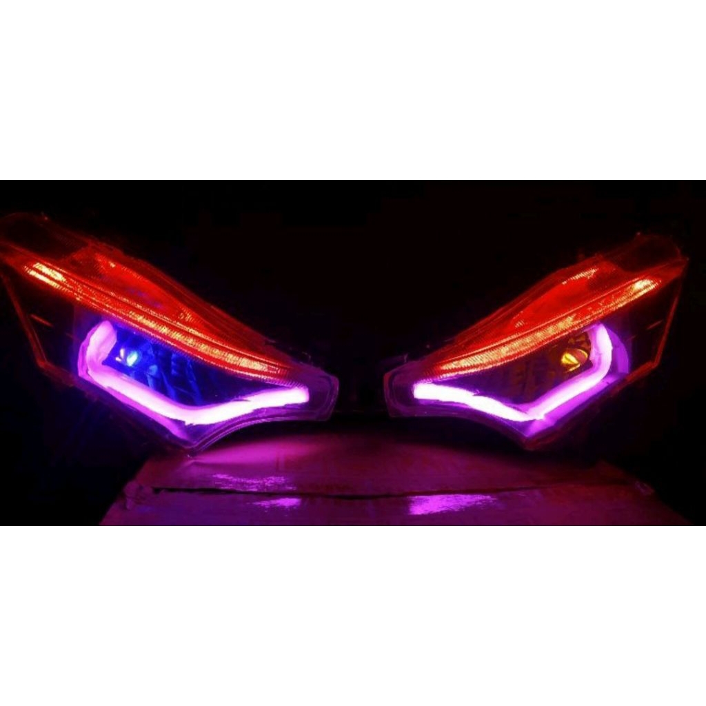 Custom lampu alis sein running drl 2 mode supra x 125 batman new tahun 2007-2013