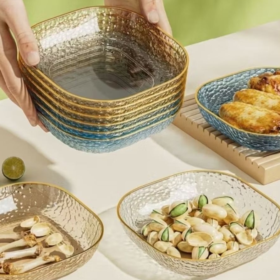 2 PCS PIRING SAJI MEWAH MOTIF DIAMOND / PIRING BUAH / PIRING SNACK PIRING SAJI MEWAH BAHAN PLASTIK P