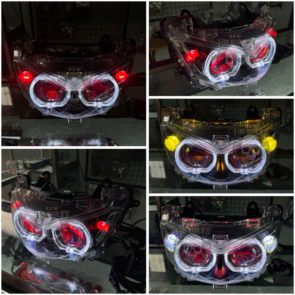 LAMPU DEPAN HEADLAMP DOUBLE BILED PROJECTOR NEW NMAX AES NEW NMAX N MAX BILED AES