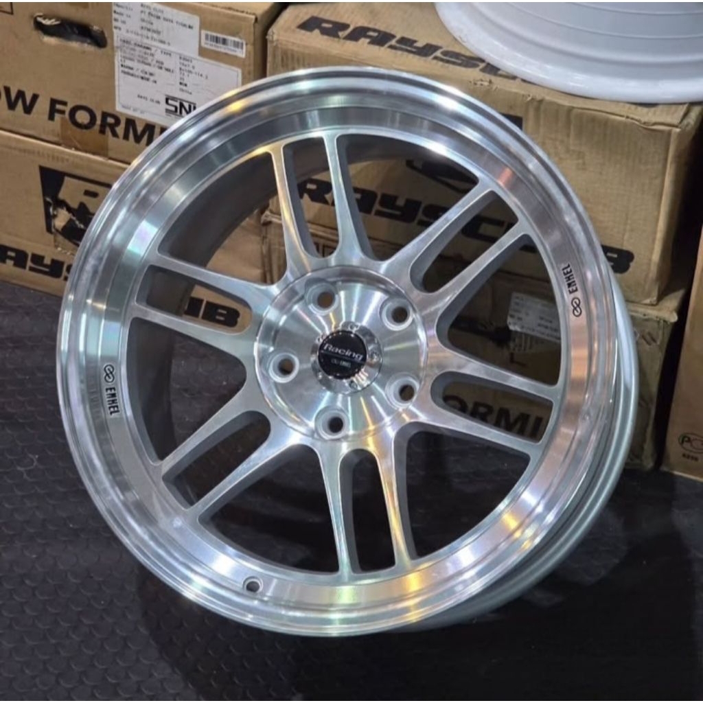 velg racing bmw r18 enkei rpf1  pcd 5x120 lebar 8,5 - 9,5 velg racing mobil bmw e46 ring 18 pcd 5x12