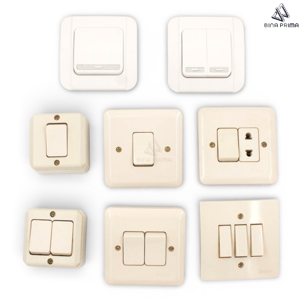 Broco Saklar Listrik Outbow & Inbow – Seri Gee, Galleo & Urea