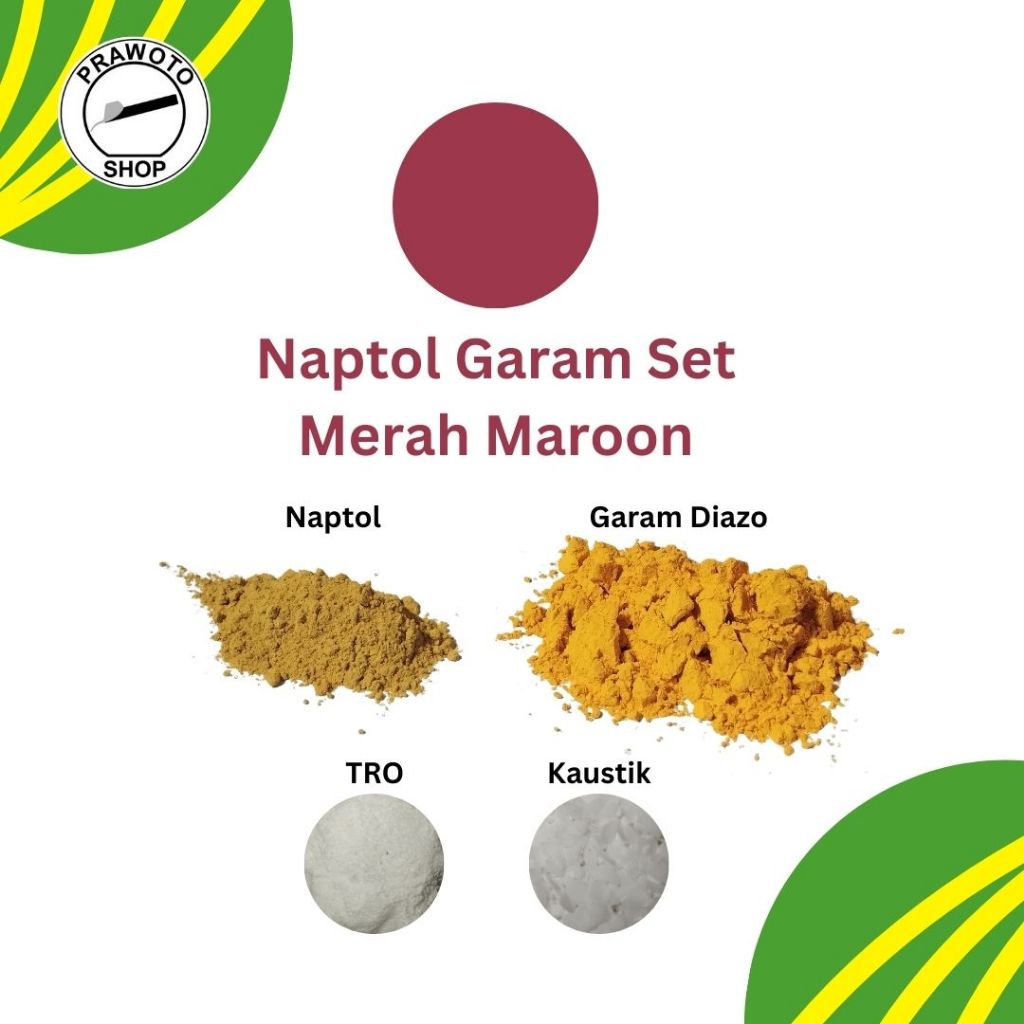 Naptol Garam Set Warna Merah Maroon Batik