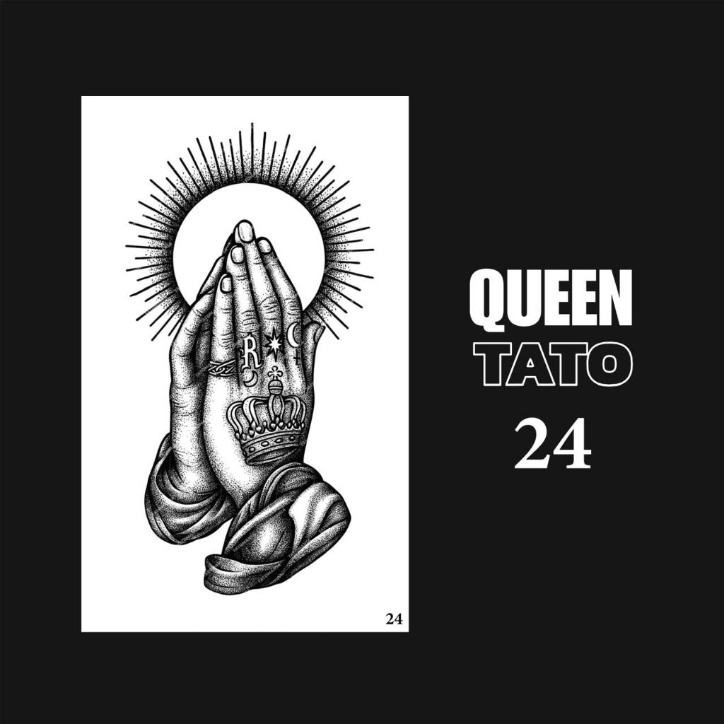 QueenTato - Stiker tato temporer semi permanen Motif Gambar 24 Tangan