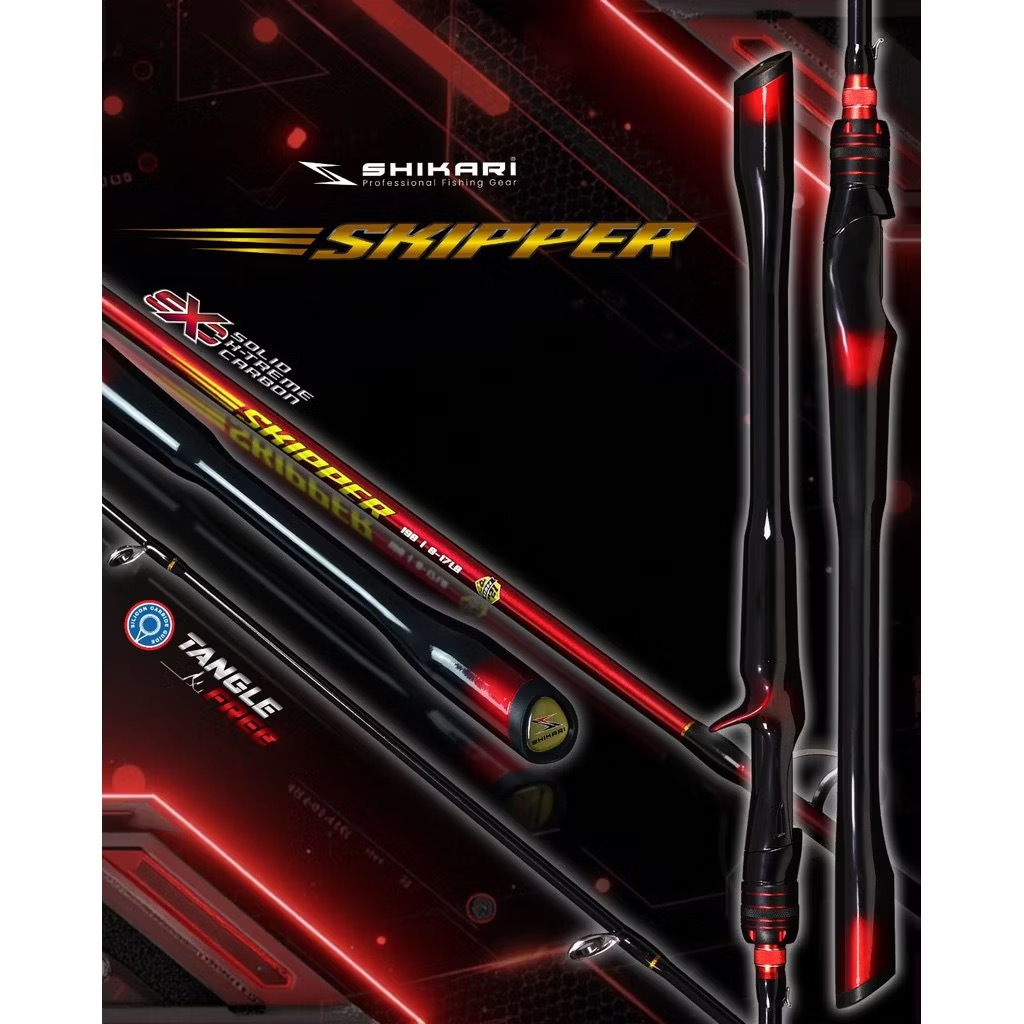 Shikari - Joran BC Shikari Skipper Carbon Solid Kuat, Ergonomis, dan Tahan Lama