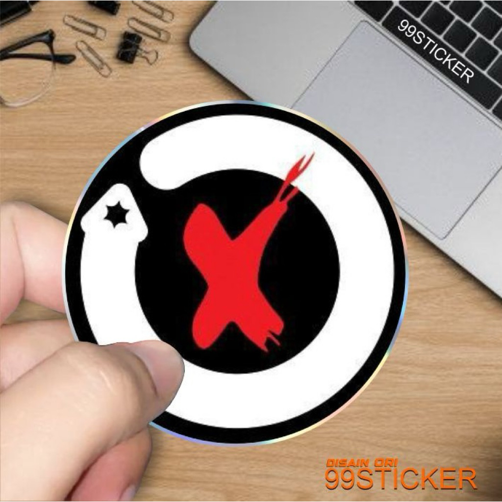 stiker logo lorezo, stiker motor gp, stiker hp, motor, stiker bertestur timbul hologram dan putih