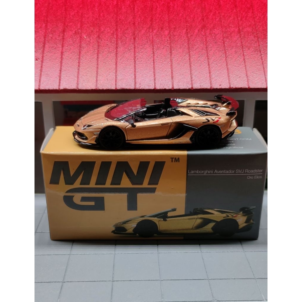 Mini GT Lamborghini Aventador Svj Roadster - Oro Elios (unsealed)