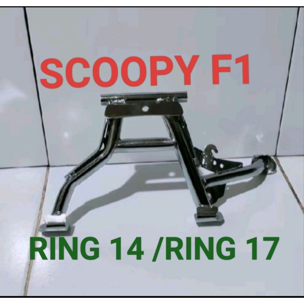 Standar tengah/standar 2 chrome SCOOPY F1