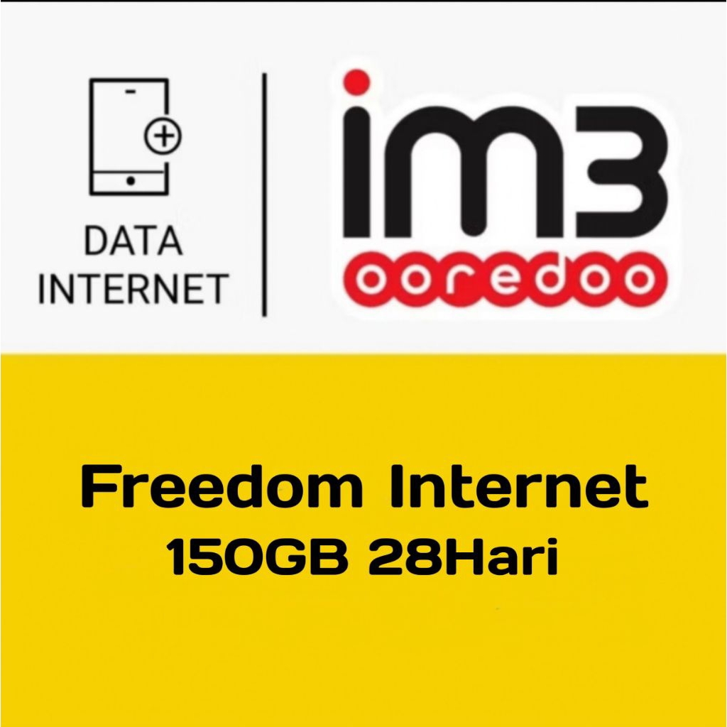 Paket/Kuota Indosat Ooredoo 150GB 28Hari | Freedom Internet