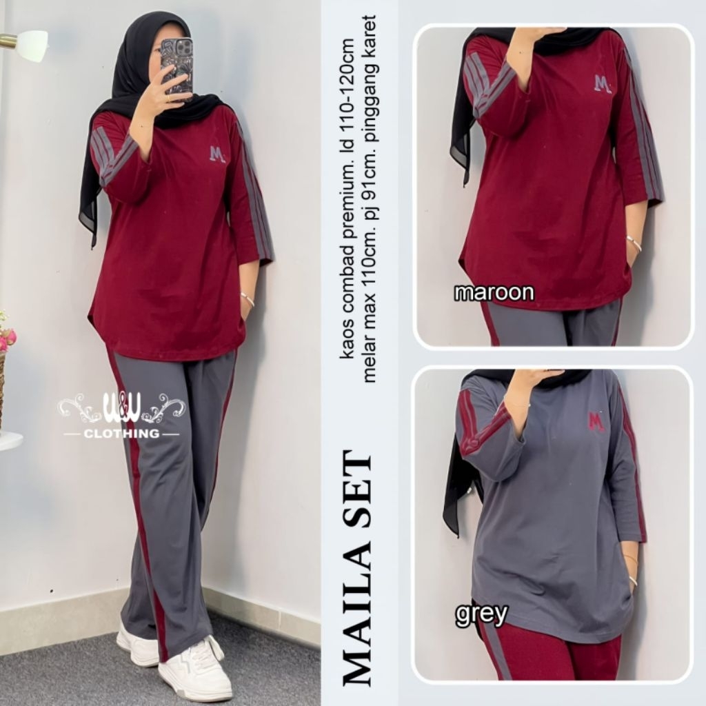maila set sporty set baju olahraga by w&w baju olahraga muslimah baju sepeda wanita setelan wanita p