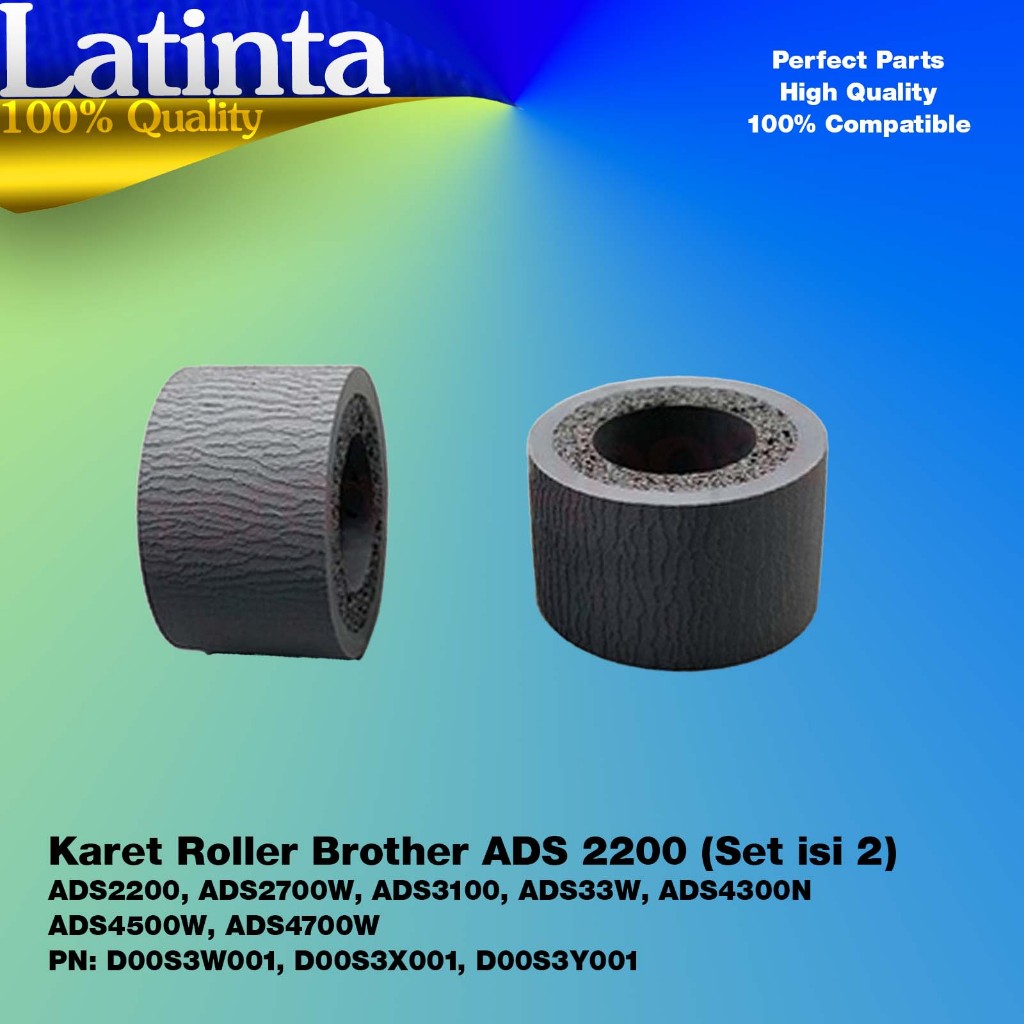 Karet Pickup Roller Scanner Penarik Kertas Set isi 2 Pick Up Roler for Roll Brother ADS-2200 ADS-270