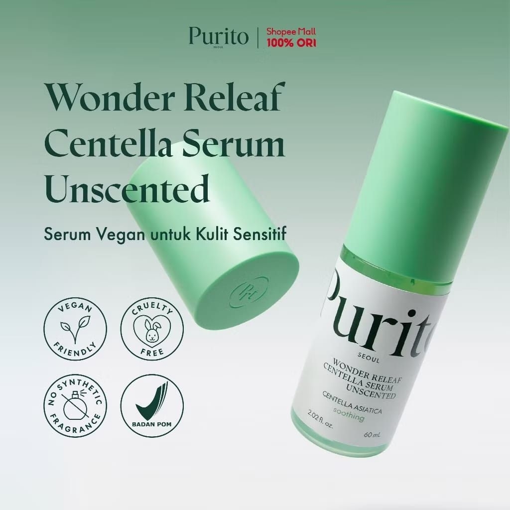 PURITO Wonder Releaf Centella Serum Unscented - Menenangkan, Memperbaiki Tekstur