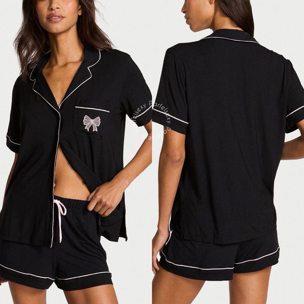 Victoria Secret Modal Pajama Set Setelan Baju Tidur Wanita Full Tag & Label XL