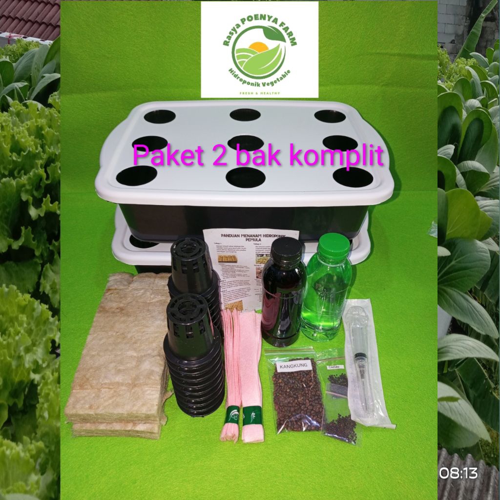 Hidroponik set/paket Hidroponik pemula lengkap 18 lubang
