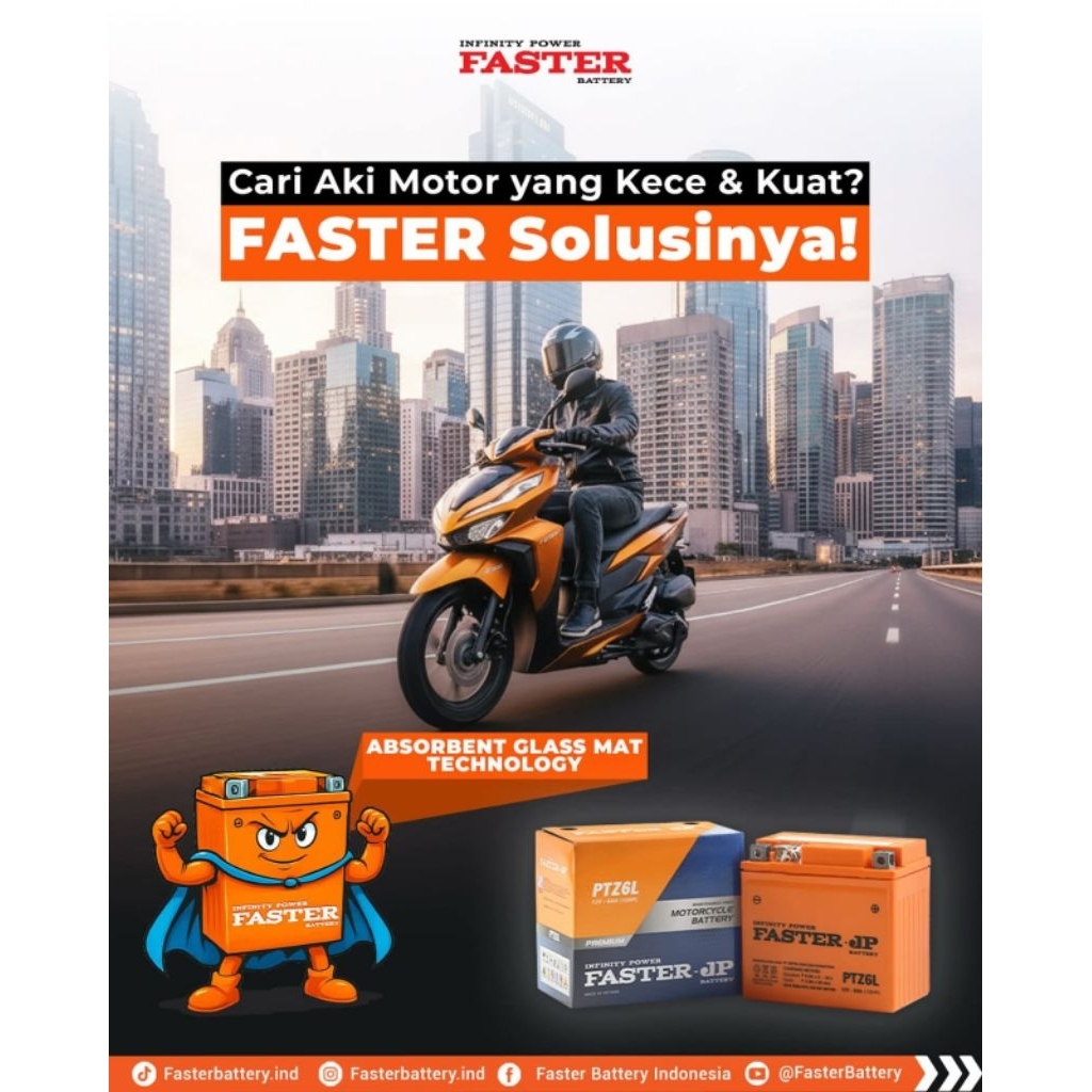 AKI MOTOR FASTER BERGARANSI ORIGINAL Gell Aki Kering GTZ5S GTZ6V Beat Vario Scoopy SPACY Mio Soul Vi