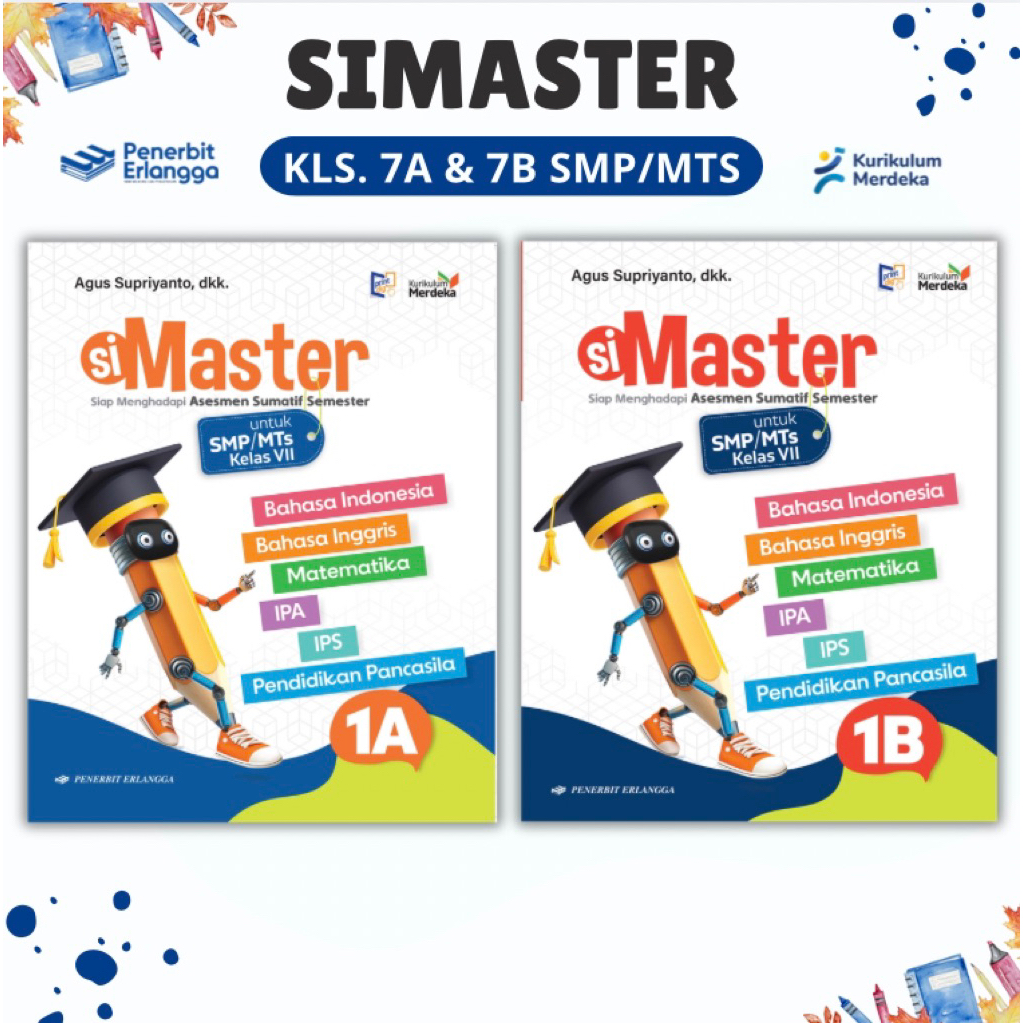 BUKU SIMASTER ERLANGGA KELAS 7A 7B 1A 1B SMP/MTS PENERBIT ERLANGGA
