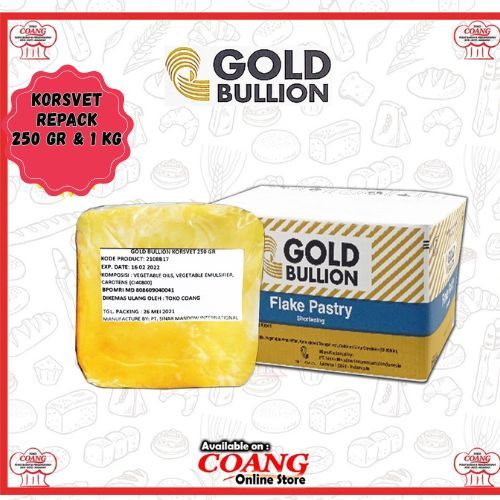 GOLD BULLION KORSVET 250 GRAM & 1 KG