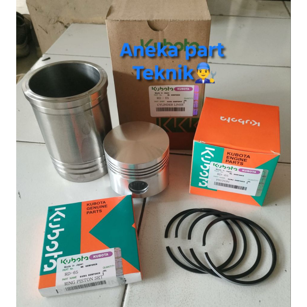 RD65 ( LINER BORING + PISTON + RING ) KUBOTA DIESEL RD65 (80mm)