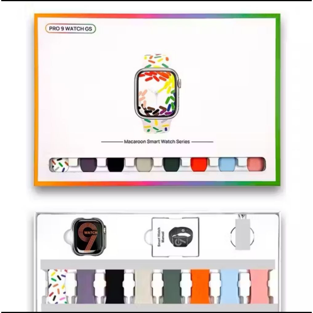SMARTWATCH SERIES PRO 9 WATCH GS DAPAT 8 TALI BOX EKSLUSIF