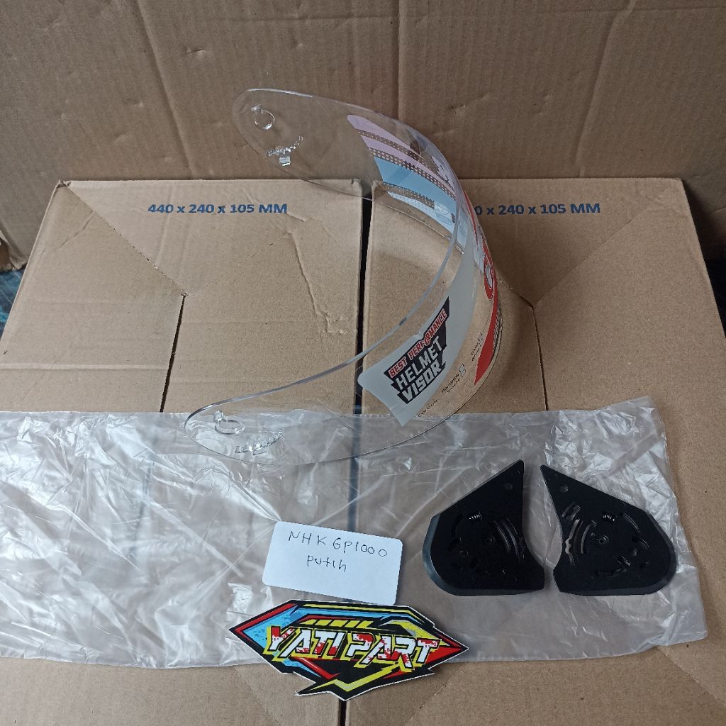 Kaca helm NHK gp 1000 fullface NHK gp tech original clear ( bonus rachet )