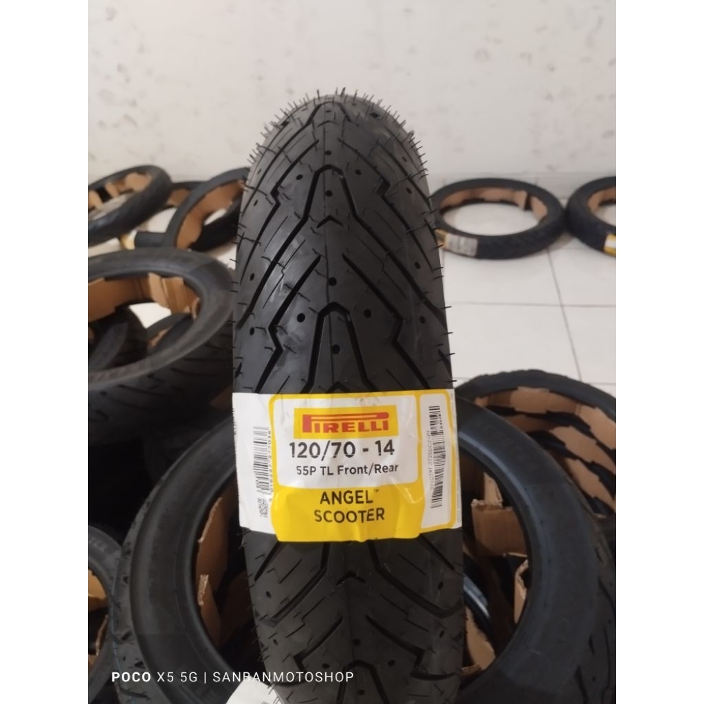 Ban Motor Tubbles Matic Pirelli Anggel SCOTER 120/70/14  Cocok Untuk Motor Lexi/Vario/Pcx